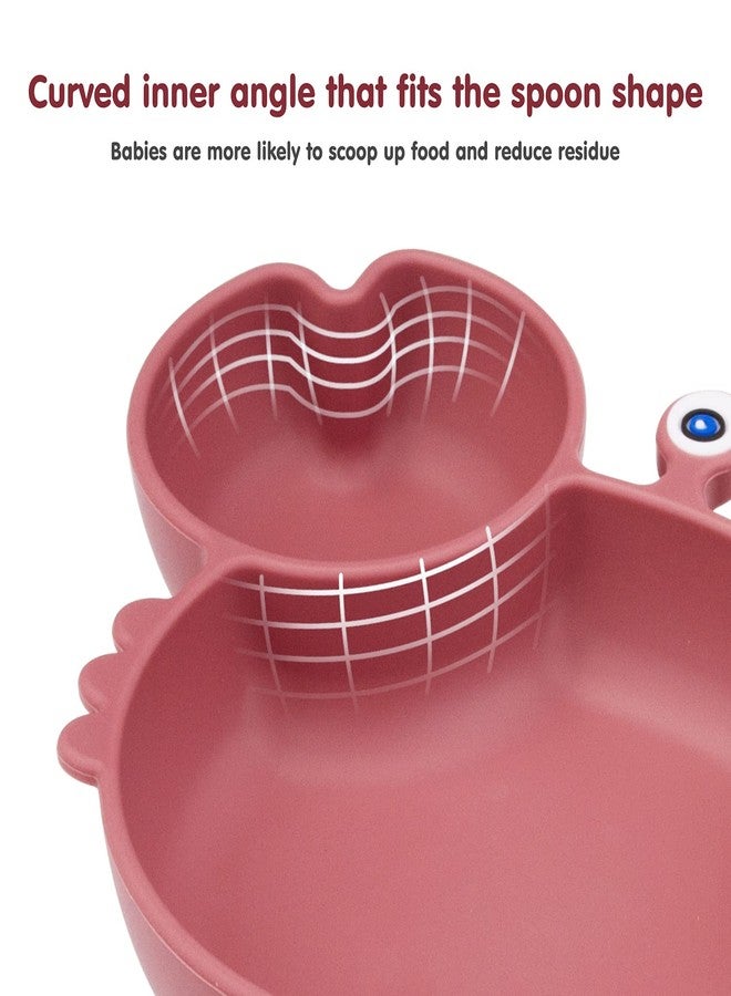 Qshare Toddler Plate, Portable Baby Plates for Toddlers and Kids, BPA-Free, Strong Suction, Dishwasher & Microwave Safe Silicone Placemat 9x6x1.4 inch - Image 4