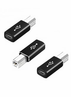 Y&D USB C to B Adapter, Female MIDI Converter, Compatible with MIDI, Printers, Chromebook Pixel, Electric Piano, Synthesizers and Devices Laptops Type-C Port, 3 Pack  - Image 1