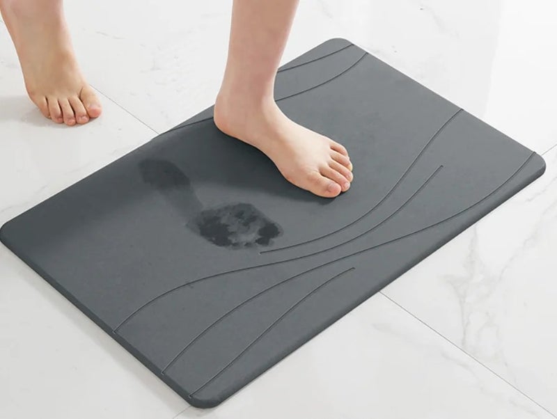 Y&D Quick Dry Diatomaceous Earth Bath Mat - Super Absorbent, Non-Slip Diatomite Stone Shower Mat for Bathroom Floor - Image 4