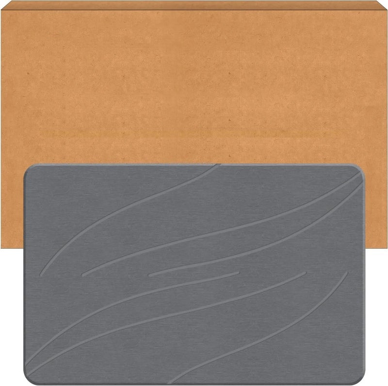 Y&D Quick Dry Diatomaceous Earth Bath Mat - Super Absorbent, Non-Slip Diatomite Stone Shower Mat for Bathroom Floor - Image 1