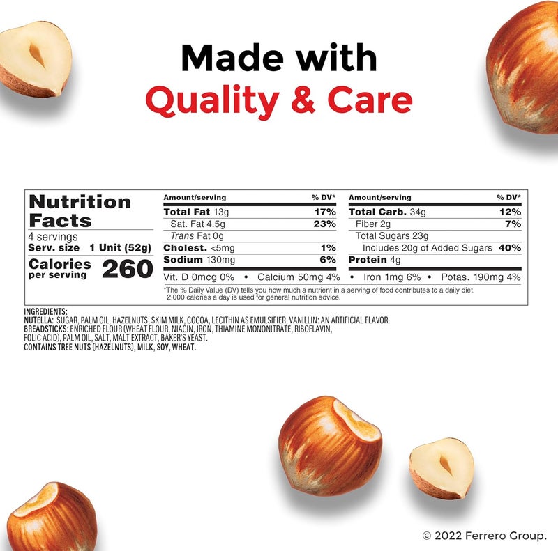 Nutella نوتيلا و غو! 4 عبوات مع أعواد الخبز - Image 2