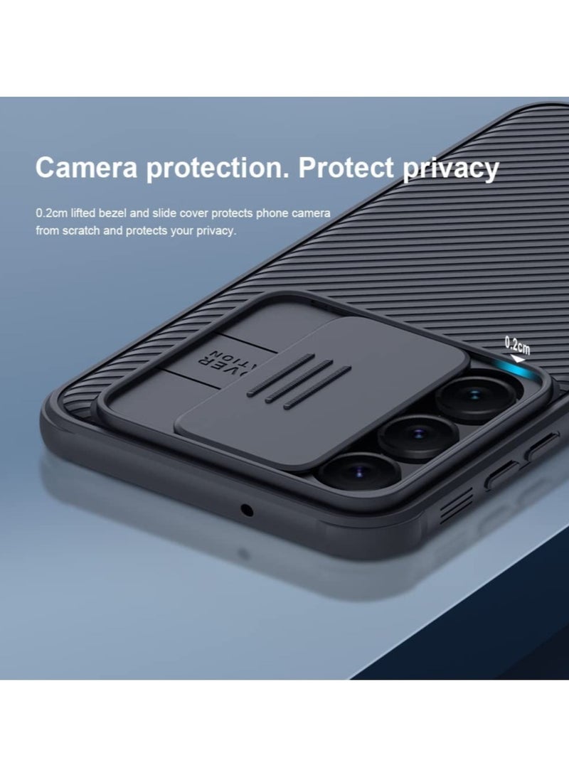 ELTRAZONE جراب Samsung Galaxy S23 Plus مع غطاء كاميرا، جراب واقٍ من البولي كربونات الرقيق المقاوم للصدمات مع غطاء كاميرا منزلق، جراب مطور لهاتف Samsung Galaxy S23 Plus/S23 + أسود - Image 2