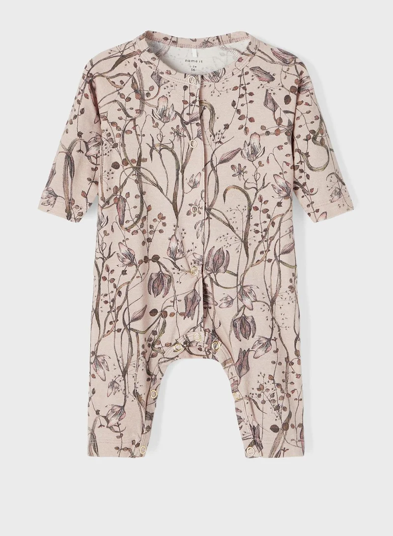 NAME IT Infant Leaf Print Romper