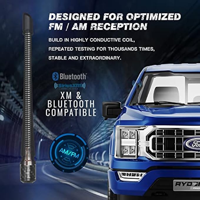 Rydonair Antenna Compatible With Ford F150 20092019  7 Inches Rubber Antenna Replacement  Designed For Optimized FmAm Reception - Image 2
