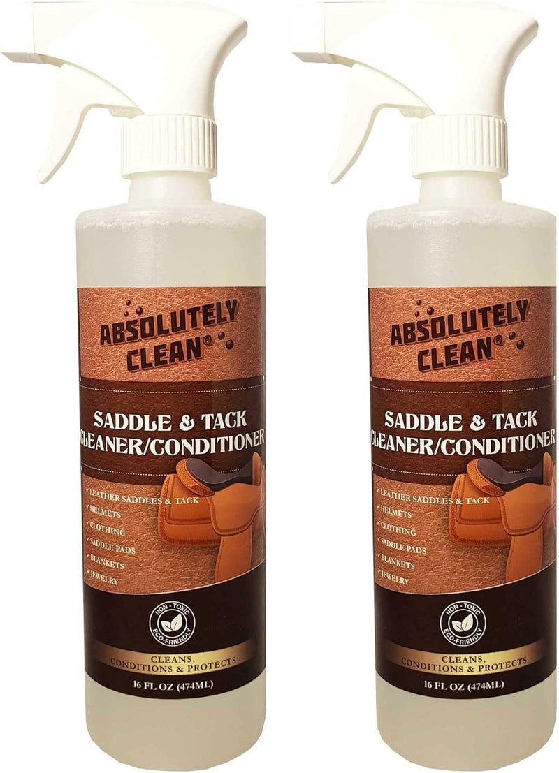 Absolutely Clean Amazing Saddle Soap Spray for Leather Cleaning & Tack Cleaner and Conditioner - Cleans Helmets, Clothing, Saddle Pads, Blankets & More - USA Made - Image 1