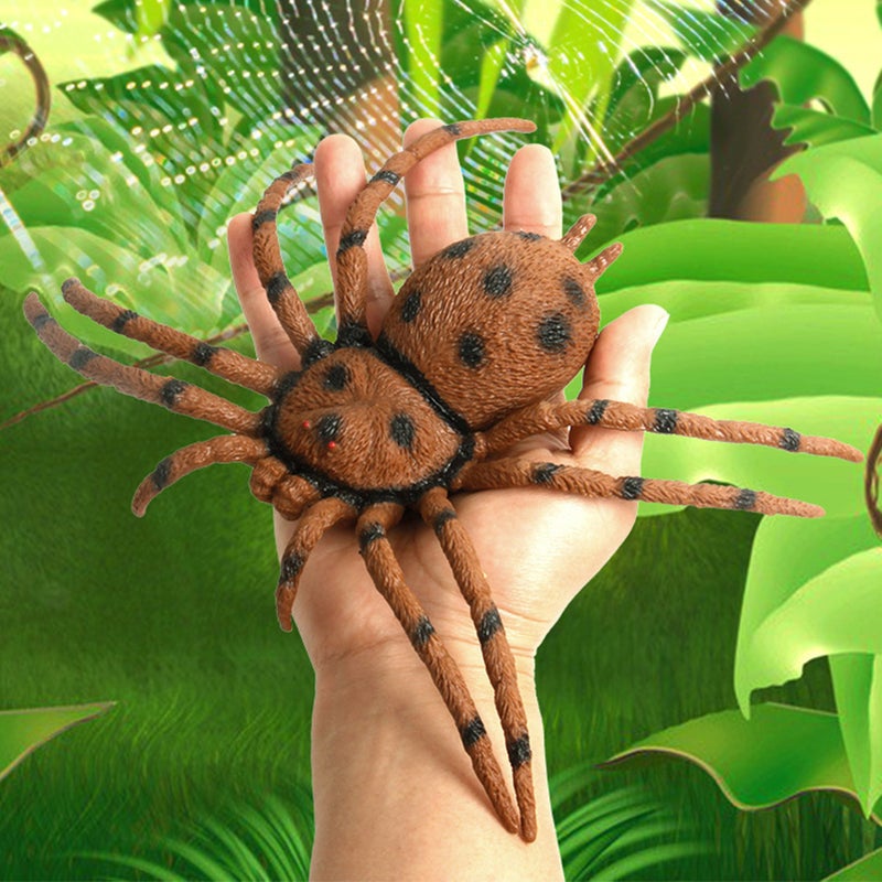 Spider Model Lifelike Exquisite Simulated Large Spider Toy for Teaching Entertainment Brown - Image 5
