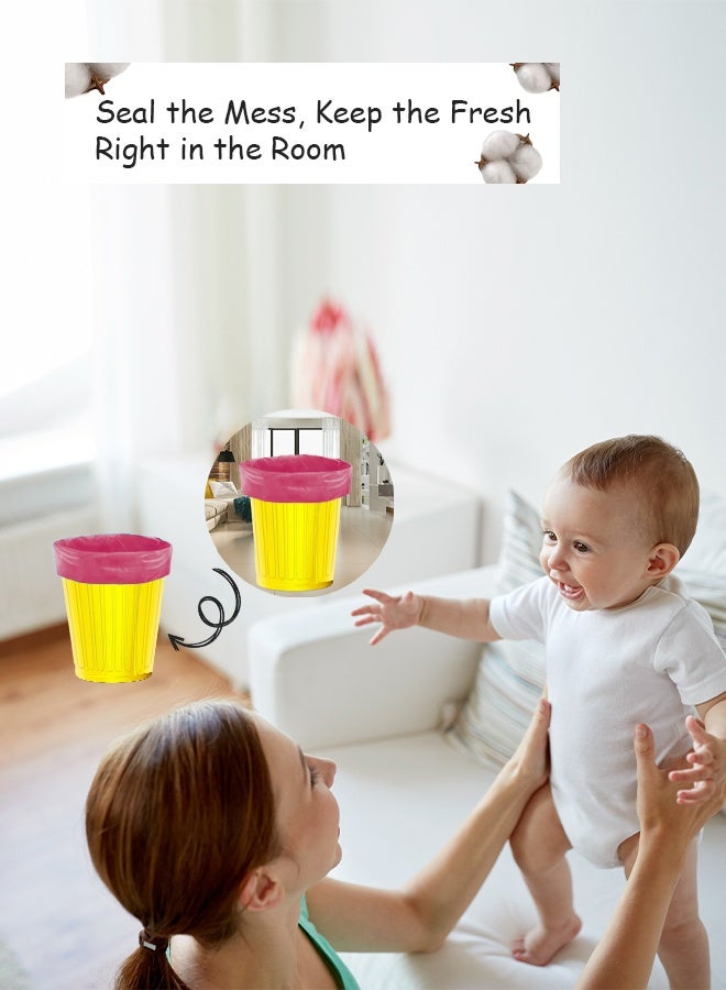 Cute 'n' Cuddle 120 Pcs Disposable Changing Mat Lavender 60cmX45cm With 120 Disposable Scented bags Red - Image 4