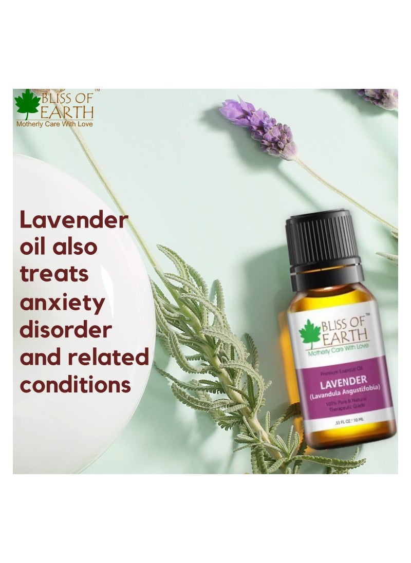 BLISS OF EARTH 100% Pure Lavender Essential Oil, 10ml Pack of 5  - Image 4