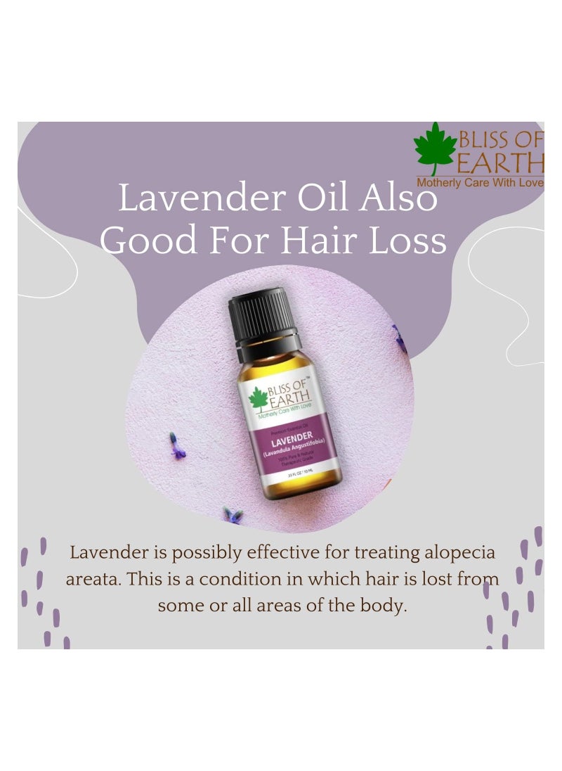 BLISS OF EARTH 100% Pure Lavender Essential Oil, 10ml Pack of 5  - Image 3