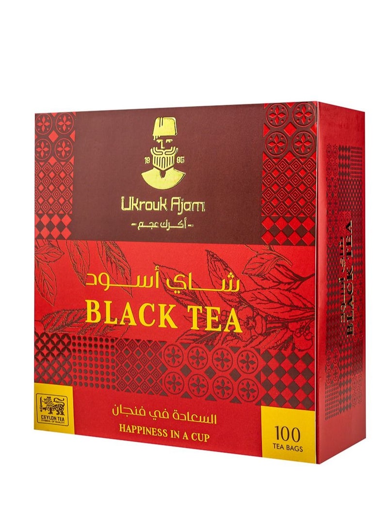 Ukrouk Ajam Ukrouk Ajam Pure Ceylon Black Tea 100 tea bags  - Image 2