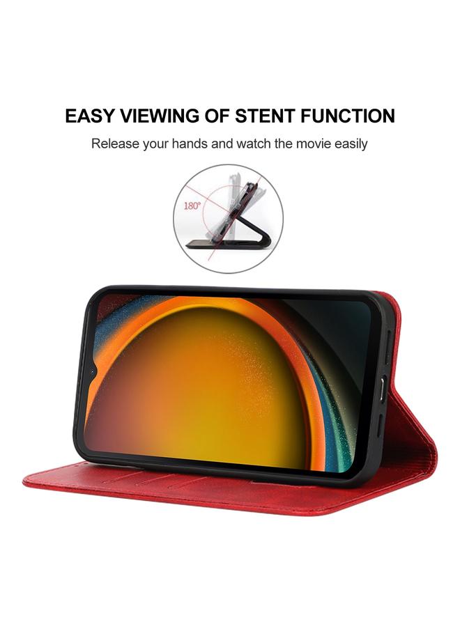 اس-توب جراب هاتف Samsung Galaxy Xcover7 بإغلاق مغناطيسي من الجلد - Image 3