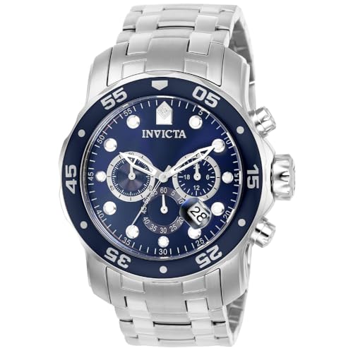 Invicta Men's 0070 "Pro Diver Collection" Stainless Steel and Blue Dial Watch - Image 1