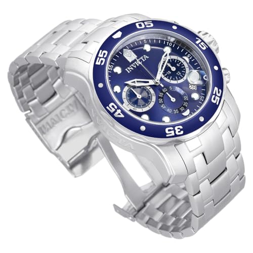 Invicta Men's 0070 "Pro Diver Collection" Stainless Steel and Blue Dial Watch - Image 3