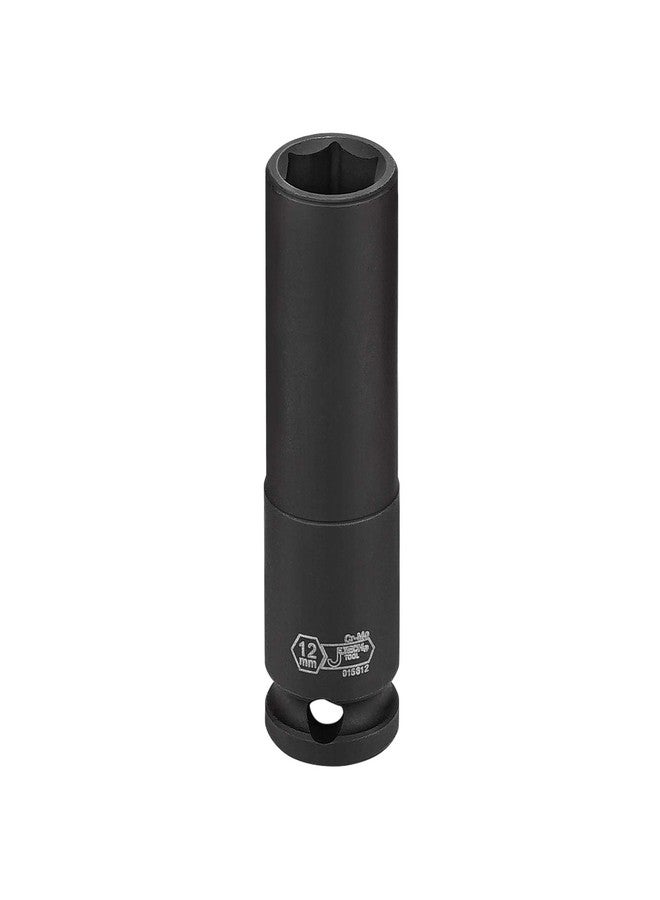 Jetech 3/8-Inch Drive 12mm Deep Impact Socket with 6-Point Design, Heat-Treated Chrome Molybdenum Alloy Steel, Metric - Image 3