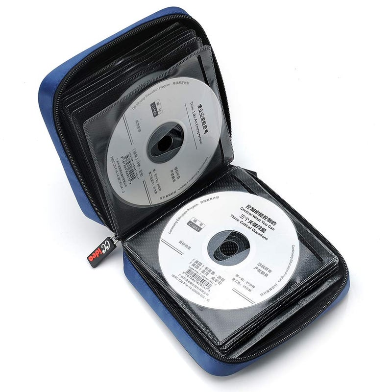 CCidea 40 Capacity CD/DVD Case Holder Portable Disc Wallet Storage Binder Nylon Cd Bag (Blue) - Image 5