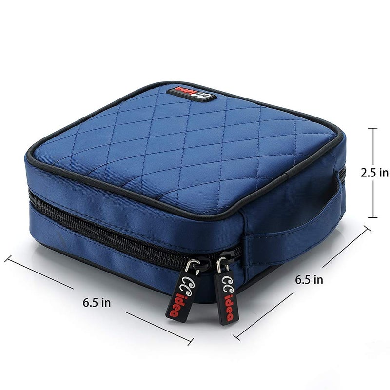 CCidea 40 Capacity CD/DVD Case Holder Portable Disc Wallet Storage Binder Nylon Cd Bag (Blue) - Image 2
