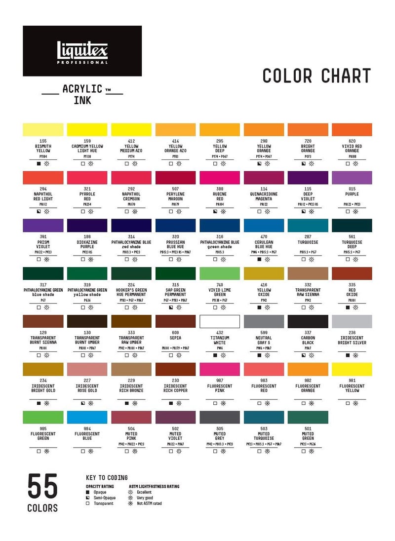 Liquitex Liquitex 4260412 Yellow Medium AZO Professional Acrylic Ink 1-oz jar  - Image 3