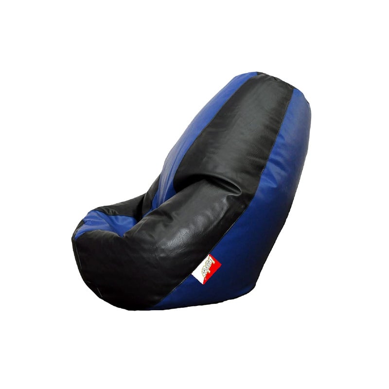 LAZYBAG كرسي بيم باج للاطفال XXXL غطاء بيم باج للعب ألعاب الفيديو أو الاسترخاء للفصول الدراسية ورياض الأطفال والمكتبات أو العمل من المنزل باللون الأزرق والأسود بحجم 3XL - Image 4