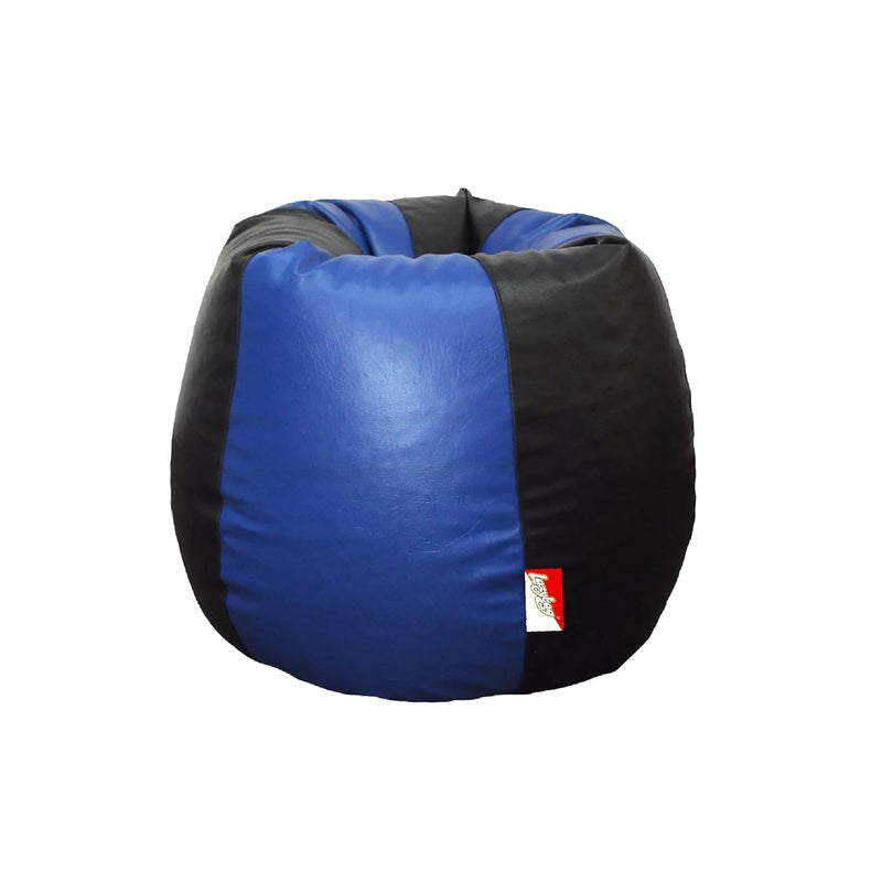 LAZYBAG كرسي بيم باج للاطفال XXXL غطاء بيم باج للعب ألعاب الفيديو أو الاسترخاء للفصول الدراسية ورياض الأطفال والمكتبات أو العمل من المنزل باللون الأزرق والأسود بحجم 3XL - Image 3