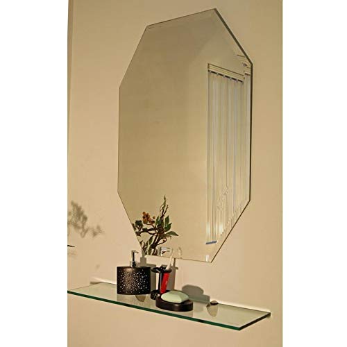 Quality Glass Frameless Wall Mirror Glass_Silver_18 X 24 Inch King QGFL007