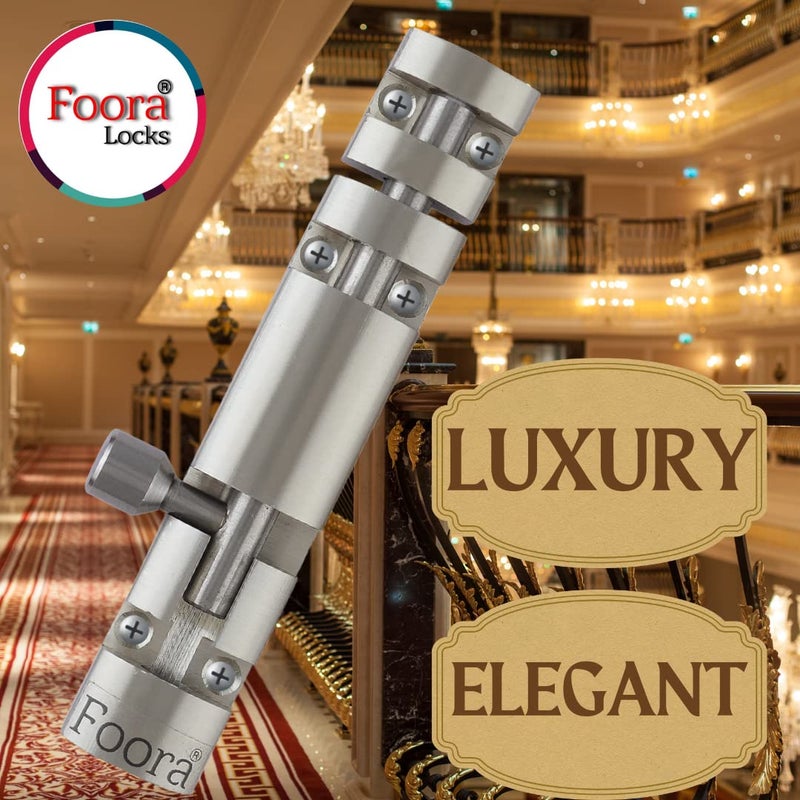 Foora Foora Premium Zaylo Tower Bolt 4 Inch Stainless Steel Rod with Knob Aluminum Body Chatakni SS Finish Door Window Gate Lock Pack of 1  - Image 5
