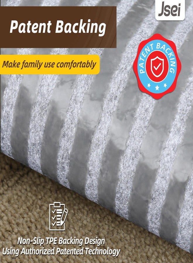 JSEI Non-Slip Stair Treads for Wooden Steps Indoor, 15 Pack 8" X 30" Edging Stair Rugs with TPE Backing, 0.4" Thick Carpet Stair Treads for Kids Elders & Pets, 100% Polyester Soft Stair Runners, Beige - Image 4