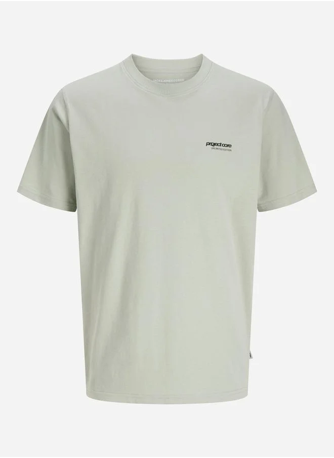 جاك اند جونز Slogan Print Crew Neck T-Shirt