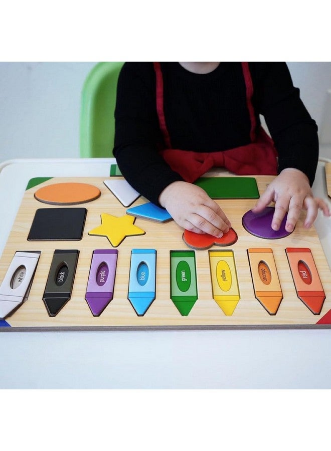 The Learning Journey: Lift & Learn Puzzle Colors & Shapes - Preschool Toys & Activities for Children Ages 3 and Up - Award Winning Educational Toy - Image 2