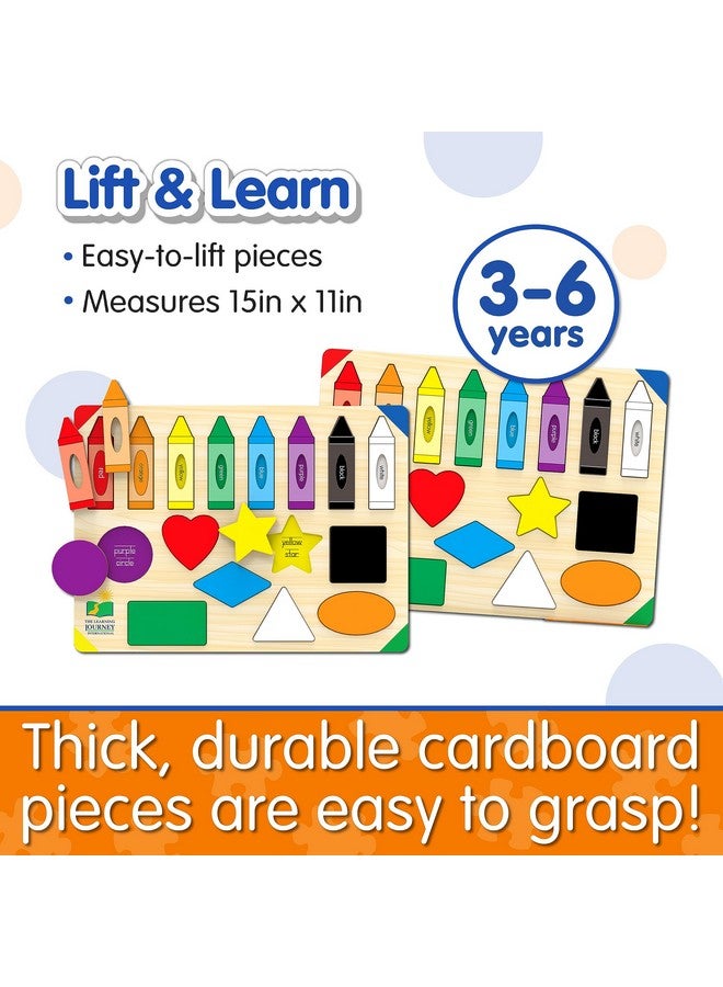 The Learning Journey: Lift & Learn Puzzle Colors & Shapes - Preschool Toys & Activities for Children Ages 3 and Up - Award Winning Educational Toy - Image 4
