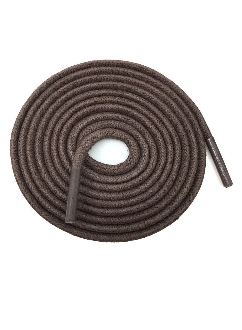 3 Pairs Waxed Round Shoelaces for Oxford Dress Boots Leather Shoe Laces - Image 1