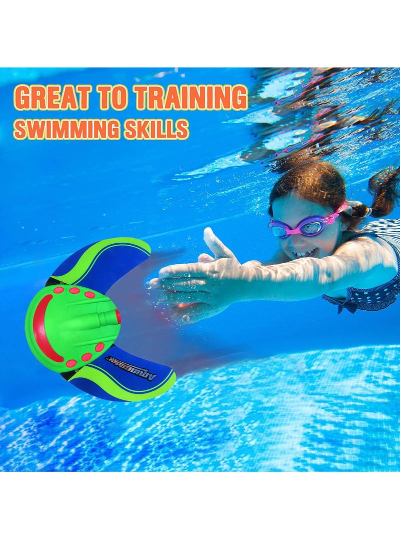 Stingray Glider Underwater Pool Toy with Adjustable Fins Travel Up to 50 Feet for Swimming Diving Beach and Pool Toys Fun Water Games for Kids and Adults (Green) - Image 1