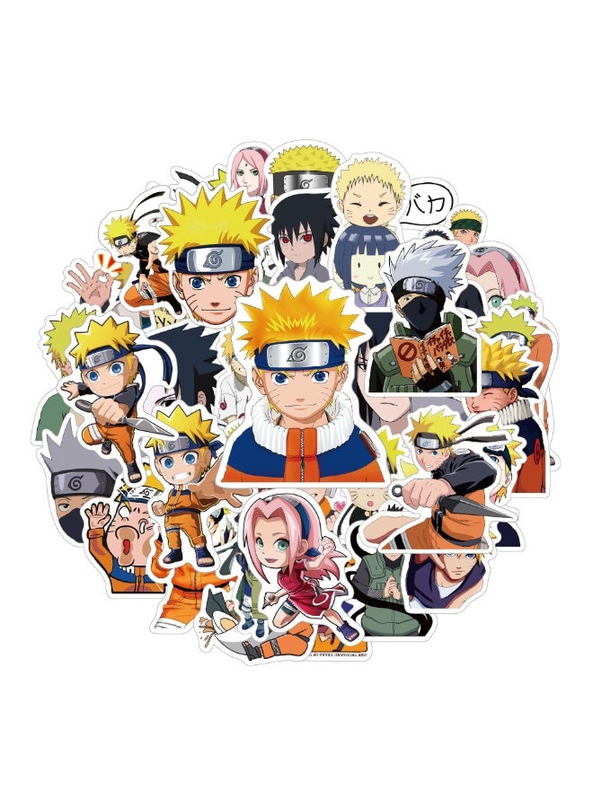 NIBEMINENT 50 Pcs Naruto Deco Kit Waterproof Stickers, High Definition Printing Bright Colors, Suitable for Laptop Skateboard Luggage Water Bottle Guitar DIY  - Image 1
