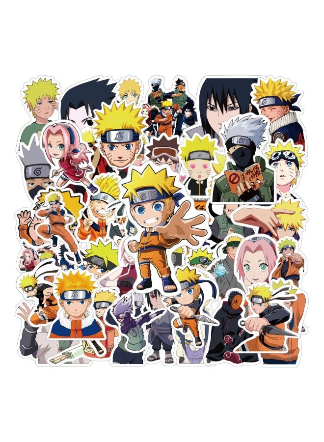NIBEMINENT 50 Pcs Naruto Deco Kit Waterproof Stickers, High Definition Printing Bright Colors, Suitable for Laptop Skateboard Luggage Water Bottle Guitar DIY  - Image 2