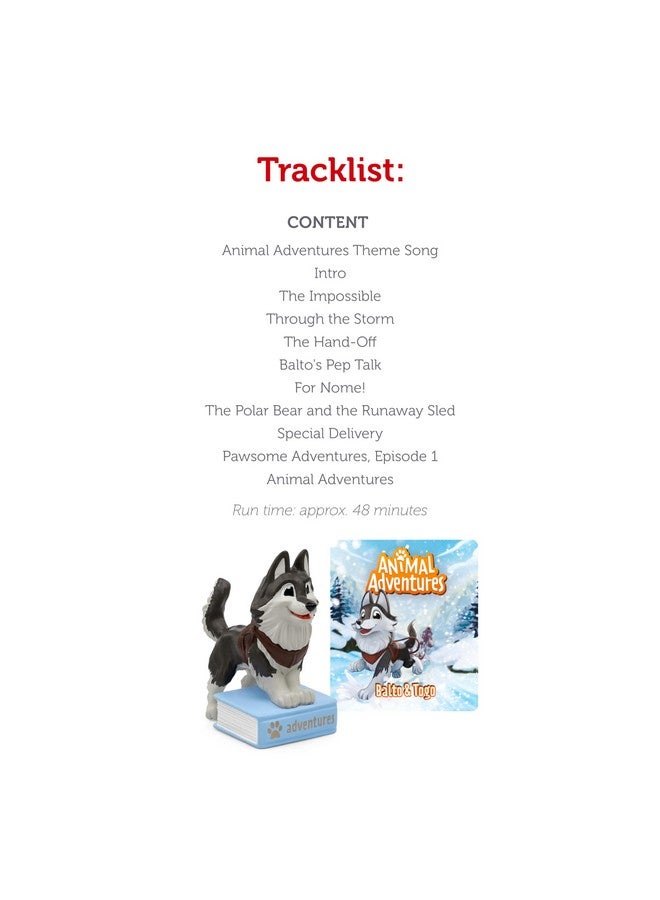 Tonies Animal Adventures: Balto & Togo Audio Toy Figurine - Image 4
