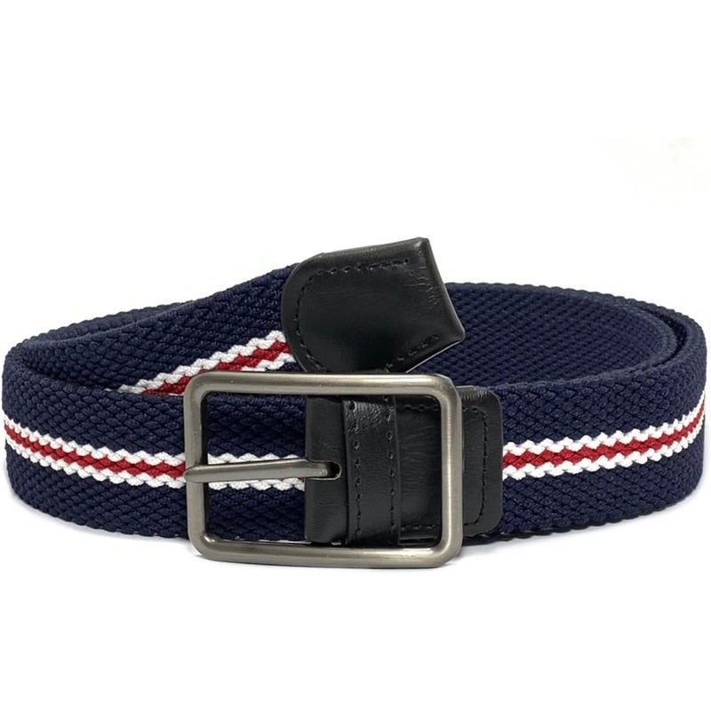 حزام مرن مطاطي مصنوع من القماش المنسوج المتشابك من Classic MILANO® للرجال/النساء/الأطفال، بألوان متعددة، يأتي مغلفًا في علبة هدايا أنيقة من Milano Leather. - Image 4