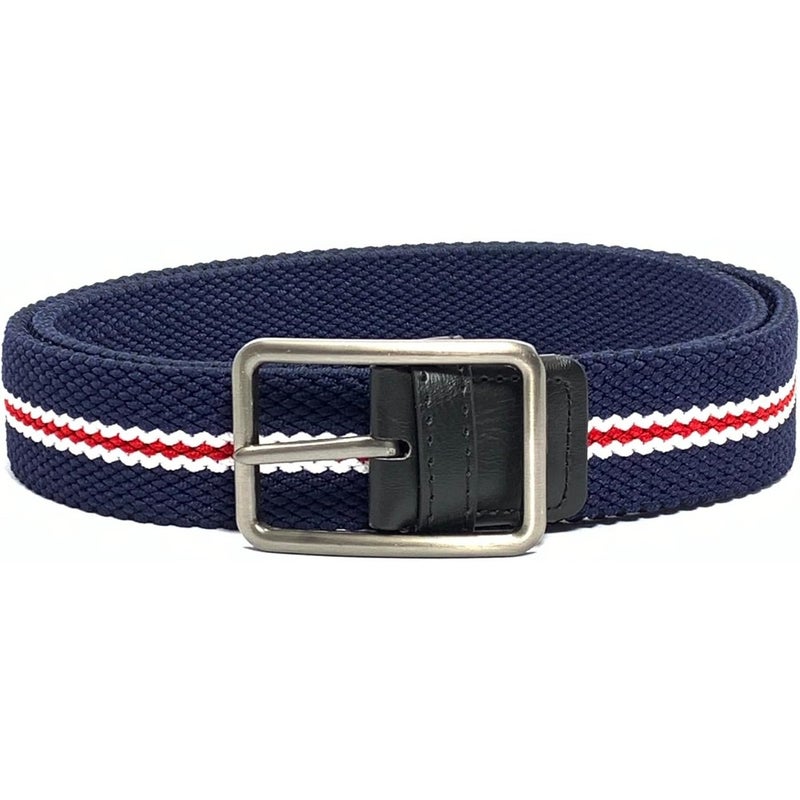 حزام مرن مطاطي مصنوع من القماش المنسوج المتشابك من Classic MILANO® للرجال/النساء/الأطفال، بألوان متعددة، يأتي مغلفًا في علبة هدايا أنيقة من Milano Leather. - Image 5