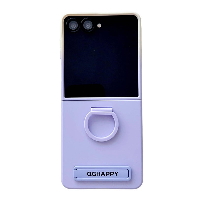 غطاء واقي | حماية من السقوط | حامل قائم | مقاوم للصدمات لـ Samsung Galaxy Z Flip 6 | بنفسجي - Image 1