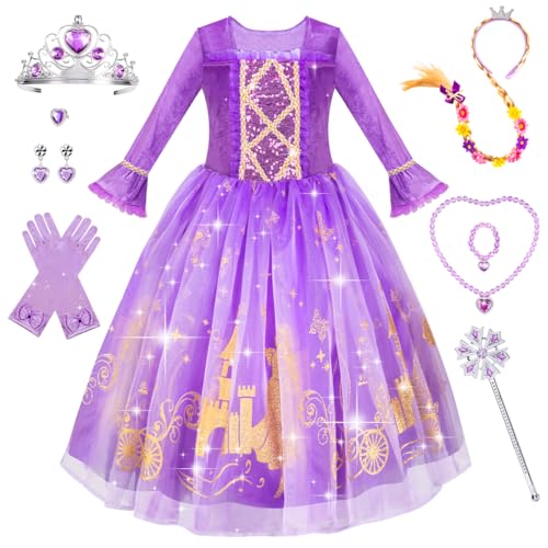 Meland Princess Dress Up for Girls 38 Dress Up Clothes for Girls Halloween Costumes Birthday Gift for Toddler Girls - Image 1