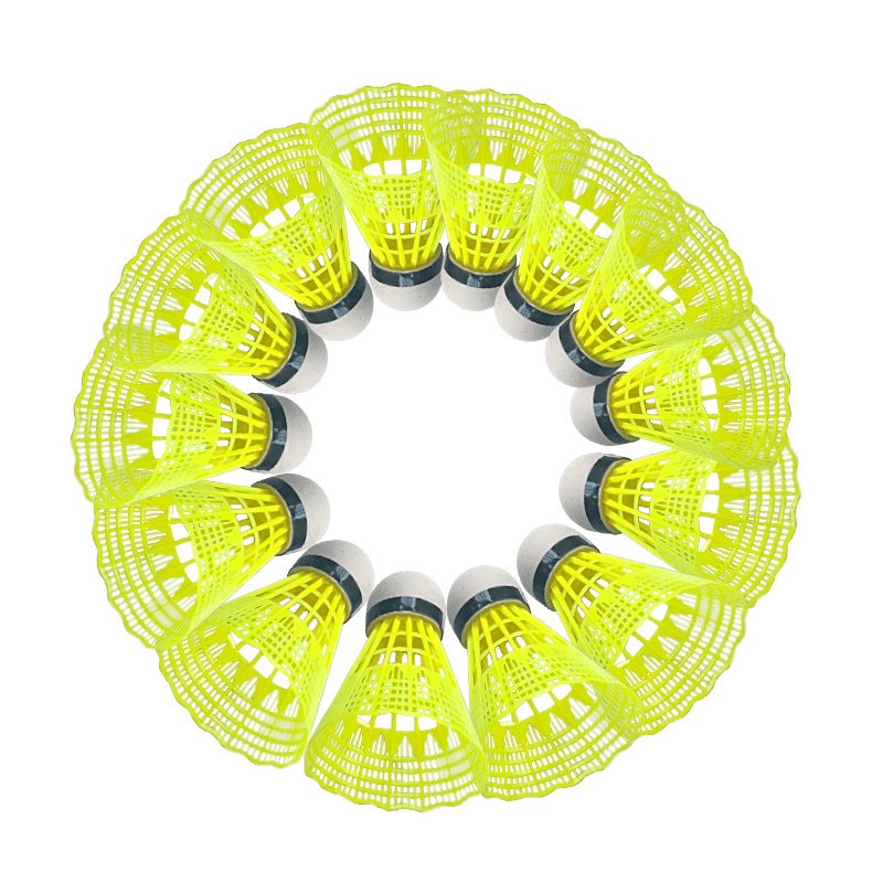 Generic Factory Direct 12-Pack Durable Duck Feather Badminton Shuttlecocks (Yellow) nylon ball bulk 1 