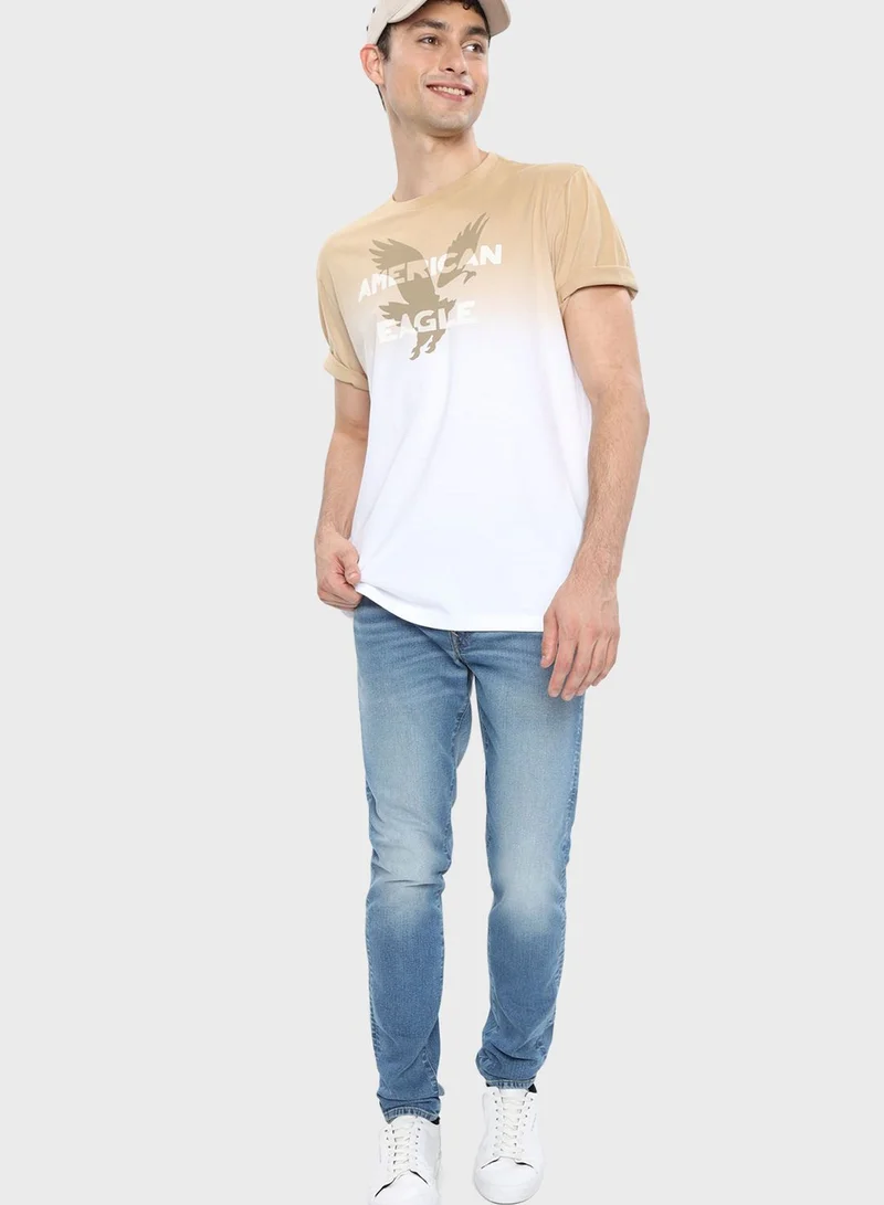 امريكان ايجل Tie Dye Crew Neck T-Shirt