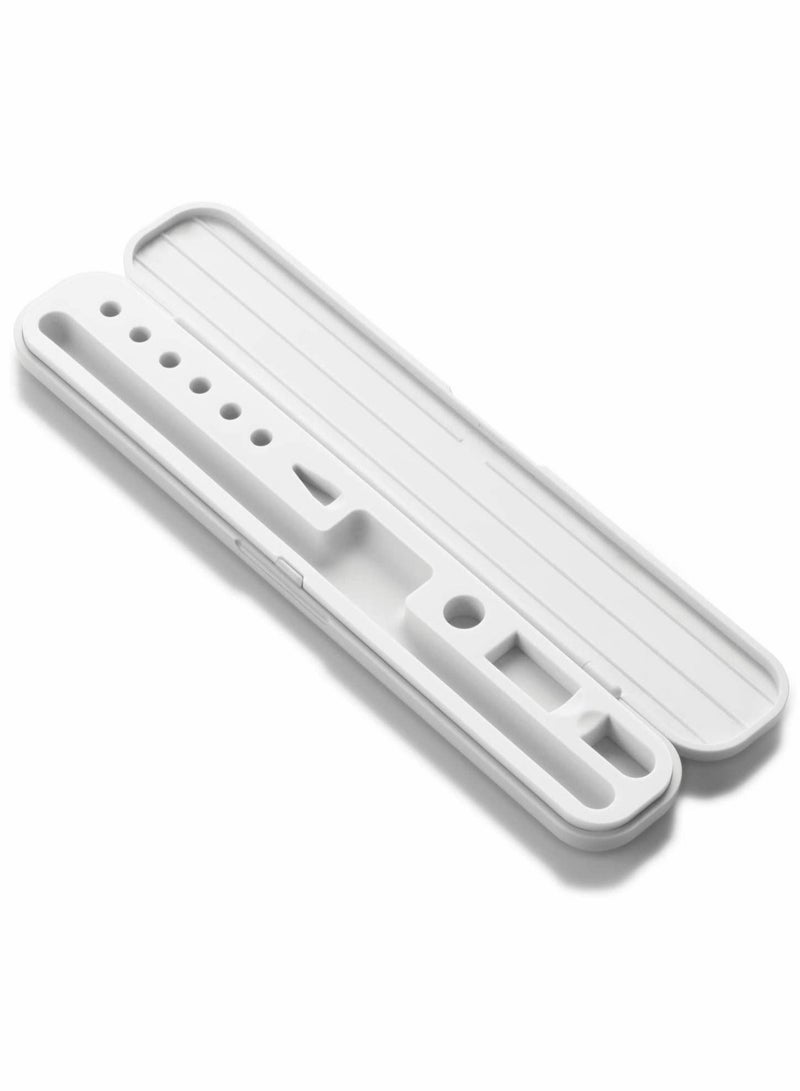 Captaintech Case for Apple Pencil 1st/2nd Generation, Capacitive Pen Tip Cover Adapter Accessories Pen Case, Storage Box for Apple Pencil and Tips, Pen Protective Case for Apple Pencil Accessories (White) - Image 1