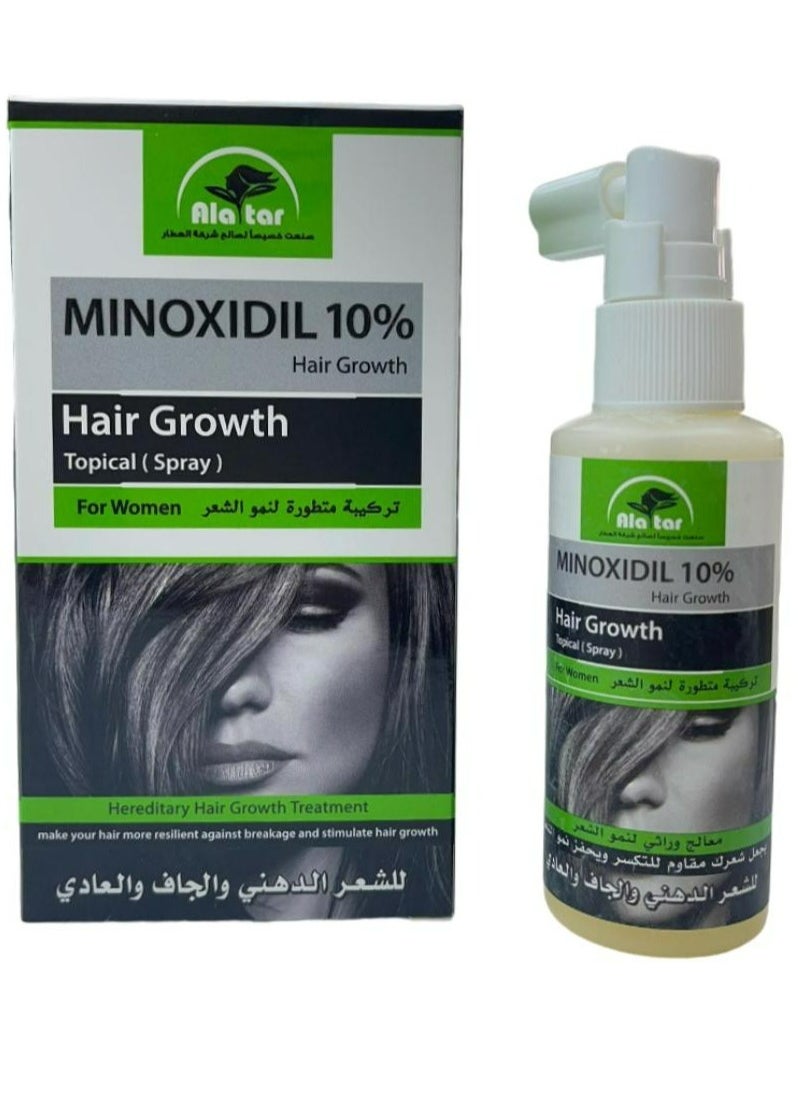 alattar - Minoxidil 10 % Hair Growth Topical Hair Spray 65 ML - Image 1