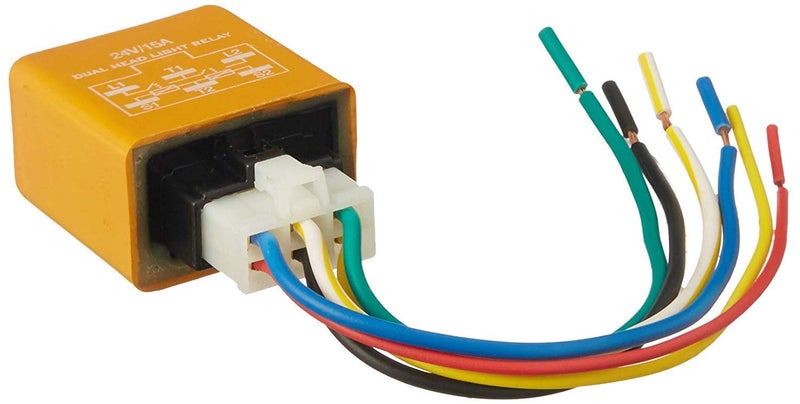 UNO MINDA TD-2004 Dual Headlight Relay - with Wire - 24V/ 15A - Image 2