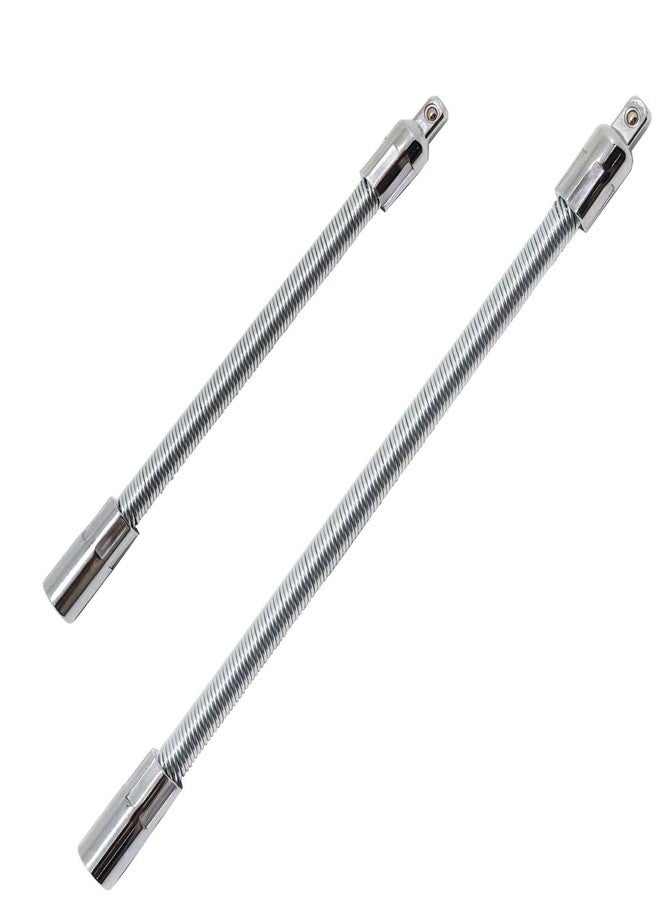 BENLIUDH 3/8" Flexible Socket Extension, Flexible Wrench Extension Drive Socket Driver Handle 2Pcs (8 Inch, 12 Inch) - Image 1