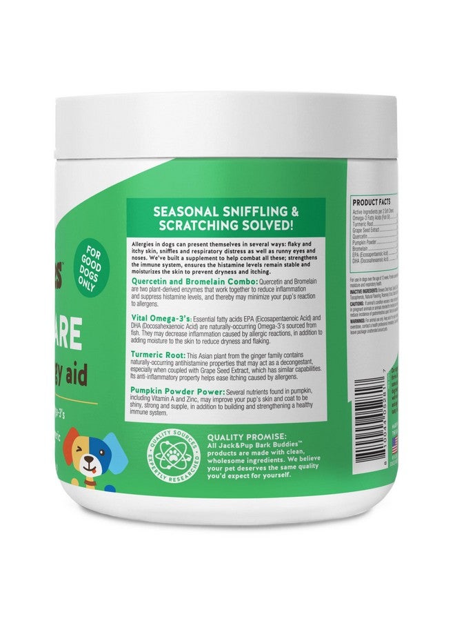 Jack&Pup Dog Allergy Chews  Bark Buddies AllerCare Soft Chew Bites Itch Relief For Dogs & Allergy Support For Dogs  Dog Immune Supplement, Dog Skin Allergies Treatment And Anti Itch For Dogs 60Ct - Image 5