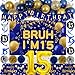 Distasio 15th Birthday Decorations for Boys Blue and Gold Happy 15th Birthday Decorations Boy Bruh Im 15 Backdrop Happy Birthday Banner Tablecover Number 15 Balloons Pompoms15 Year Old Boy Bday Party Decor - Image 2