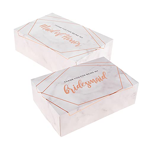 Pop Fizz Designs Thank You Bridesmaid box (10, marble) - Image 1