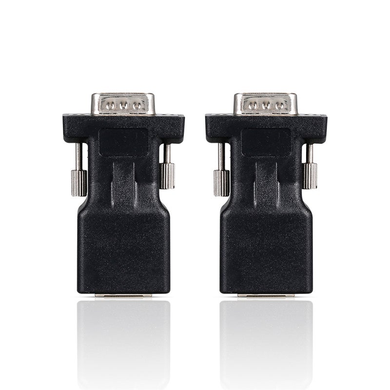 2PCS VGA to RJ45 Adapter VGA Male to RJ45 Adapter Ethernet Port Converter CAT5e CAT6 Network Cable Adapter - Image 2