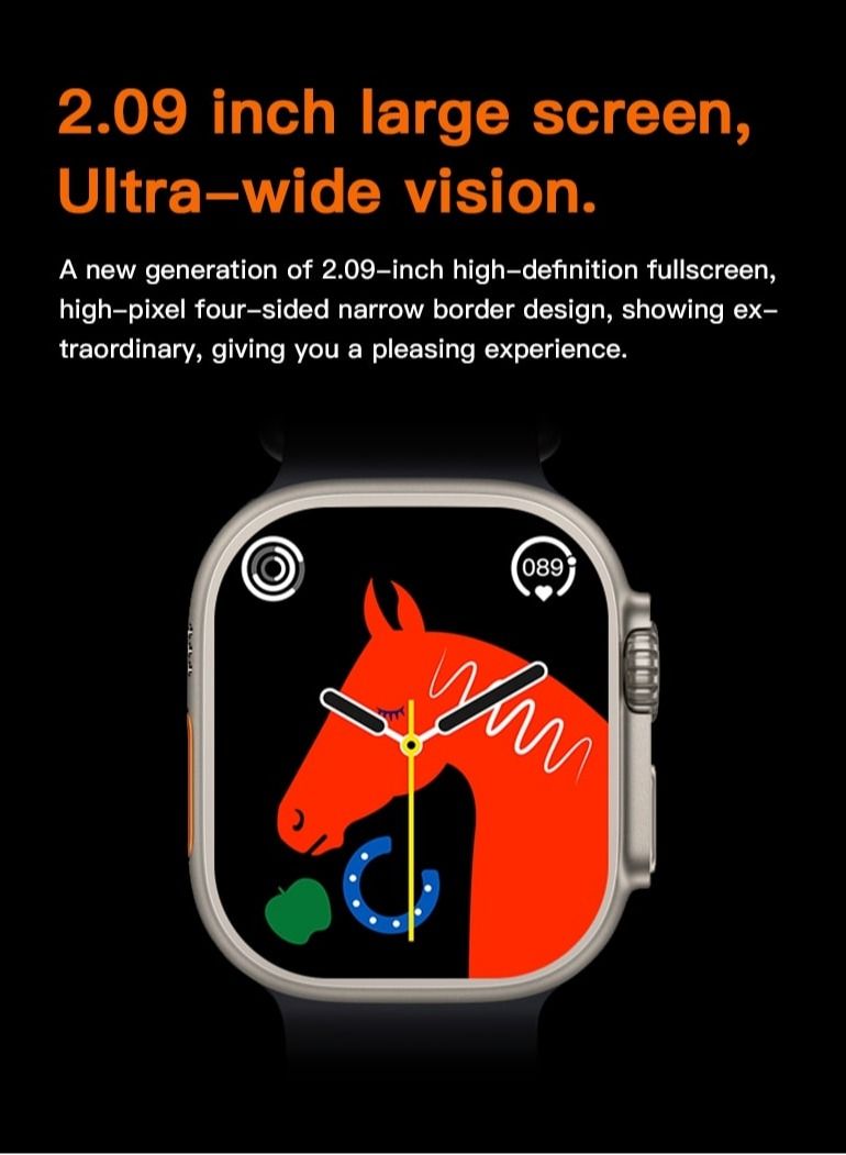 AROAQ Wireless Charging Bracelet And Earphone Ultra Smart Watch 9 SUIT Waterproof Heart Rate Blood Pressure Monitor Healthy Life Sport Long Standby IOS Android - Image 3