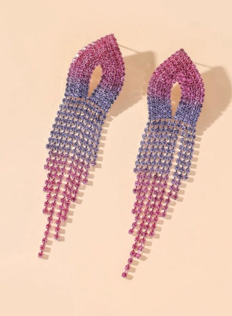 Dangle Charms Elegant Zirconia Drop Earrings For Women - Image 2